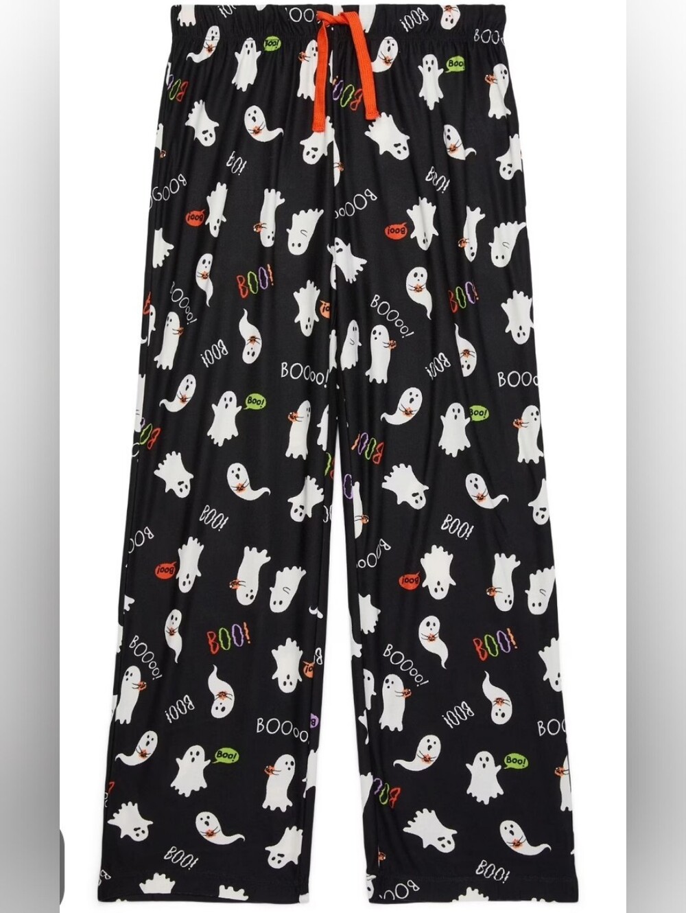 Women’s Black Halloween Ghost Print Lounge Pants